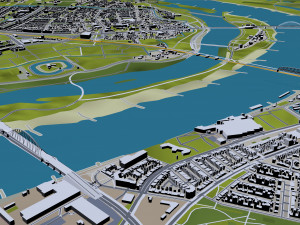 Nijmegen city netherlands 40km 3Dモデル