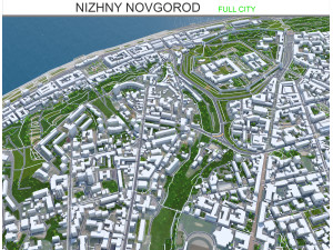 Nizhny city novgorod 70km 3D Model