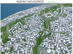 Nizhny citt&agrave; Novgorod 70 km Modello 3D