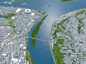 Nizhny city novgorod 70km Model 3D