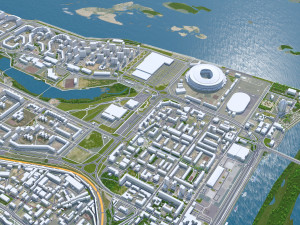 Nizhny city novgorod 70km Model 3D