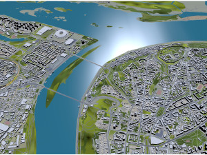 Nizhny city novgorod 70km Model 3D