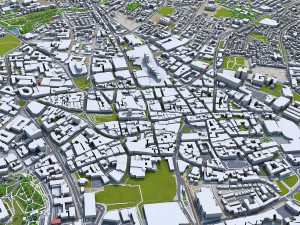 Nottingham city england 80km 3D Model