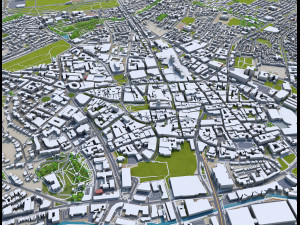 Nottingham city england 80km 3D Model