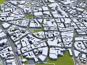 Nottingham city england 80km 3D Model
