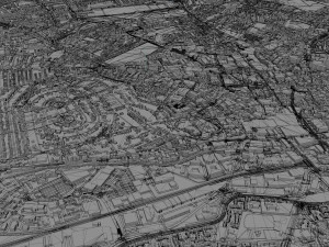 Nottingham city england 80km 3D Model