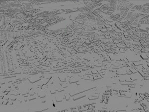 Cidade de Nottingham Inglaterra 80 km Modelo 3D