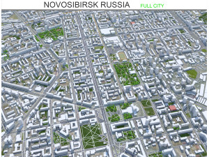 Novosibirsk city russia 80km Modello 3D
