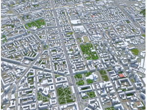 Novosibirsk city russia 80km 3D Model