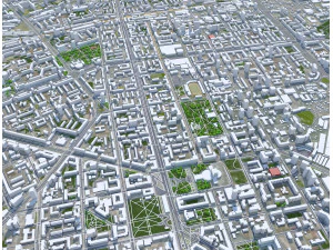 Novosibirsk city russia 80km 3D Model