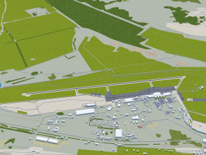 Novosibirsk city russia 80km 3D Model