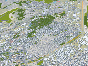 Novosibirsk city russia 80km 3D Model