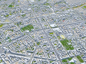 Novosibirsk city russia 80km 3D Model