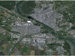 Novosibirsk city russia 80km 3D Model