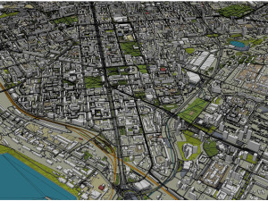 Novosibirsk city russia 80km 3D Model