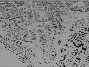 Novosibirsk city russia 80km 3D Model