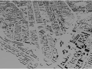 Novosibirsk city russia 80km 3D Model