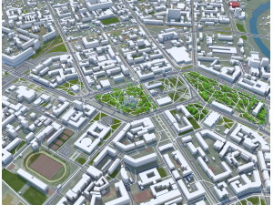 Omsk city russia 70km 3D Model