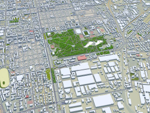 Omsk city russia 70km 3D Model