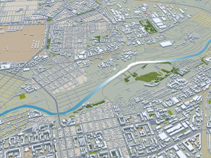 Omsk city russia 70km 3D Model
