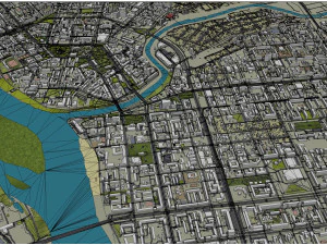러시아 옴스크시 70km 3D 모델
