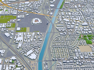 Orange city california 40km 3D Model