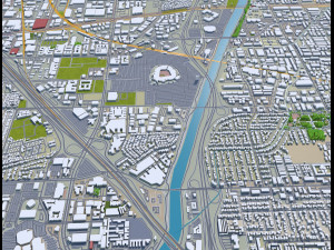 Orange city california 40km 3D Model