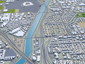 Orange city california 40km 3D Model