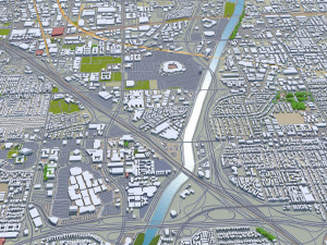 Orange city california 40km 3D Model