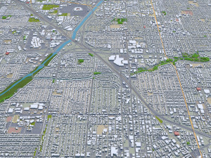 Orange city california 40km 3D Model