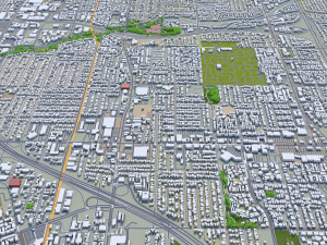 Orange city california 40km 3D Model