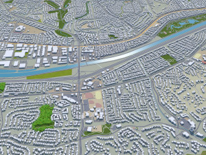 Orange city california 40km 3D Model