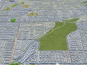 Orange city california 40km 3D Model