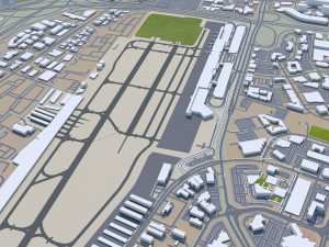 Orange city california 40km 3D Model