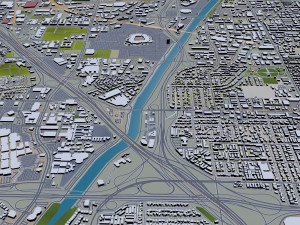 Orange city california 40km 3D Model