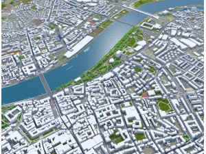 Linz city austria 40km Model 3D