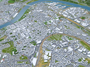 Linz city austria 40km Model 3D