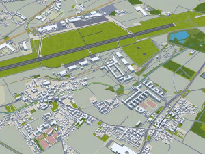Linz city austria 40km 3D Model