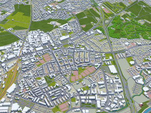 Linz city austria 40km Model 3D