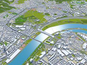 Linz city austria 40km Model 3D