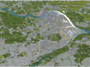 Linz city austria 40km Model 3D
