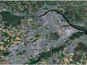 Linz city austria 40km 3D Model