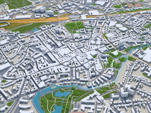 Odense city denmark 60km 3D मॉडल