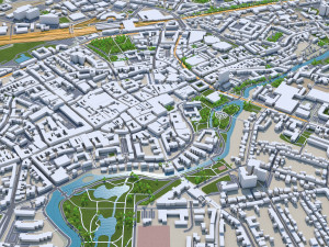 Odense city denmark 60km 3D Model