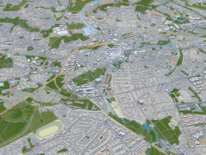 Odense city denmark 60km 3D Model