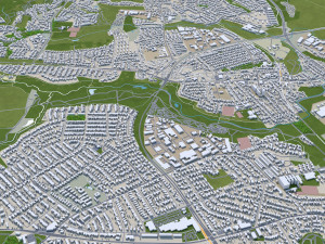 Odense city denmark 60km 3D Model