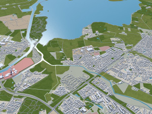 Odense city denmark 60km 3D Model