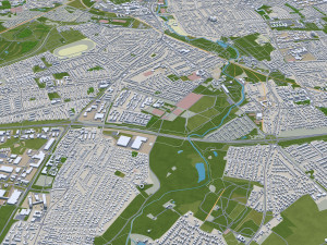 Odense city denmark 60km 3D Model