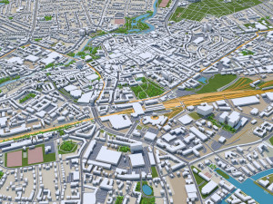 Odense city denmark 60km 3D Model