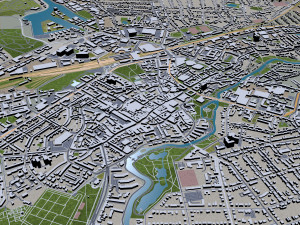 Odense city denmark 60km 3D Model